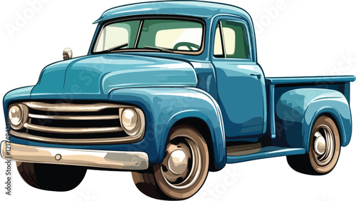 Pickup Truck Vector Illustration