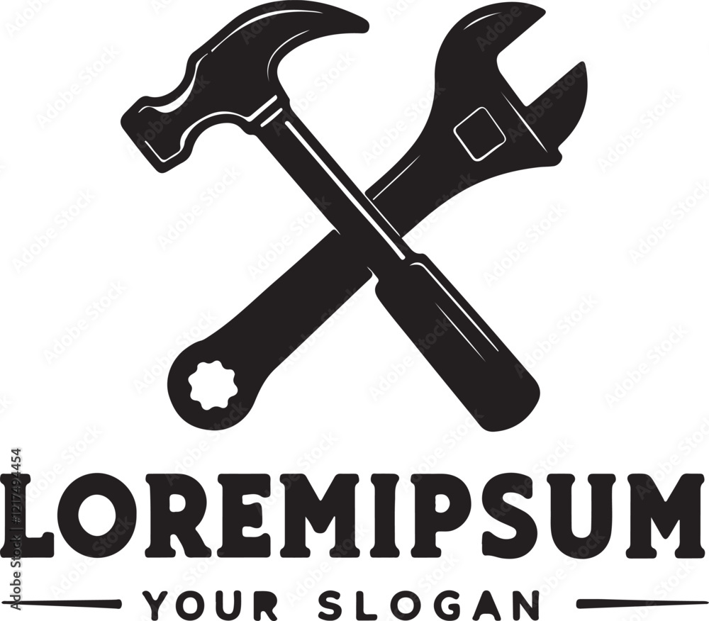 silhouette of a person with a hammer and wrench and screwdriver silhouette of a person with a hammer and wrench and screwdriver