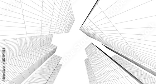 Buildings in the city skyscrapers