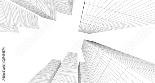 Buildings in the city skyscrapers