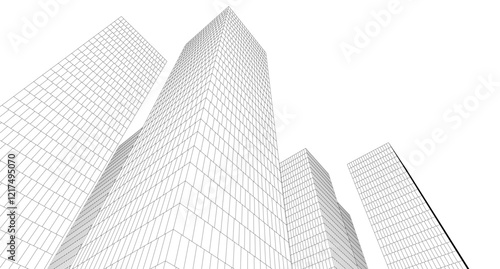 Buildings in the city skyscrapers