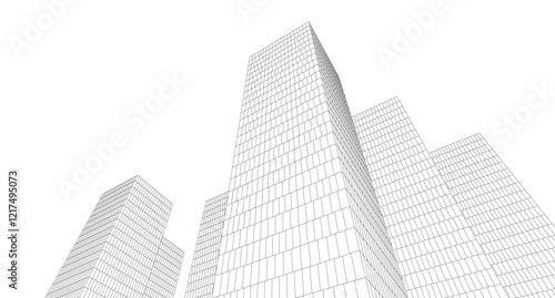 Buildings in the city skyscrapers