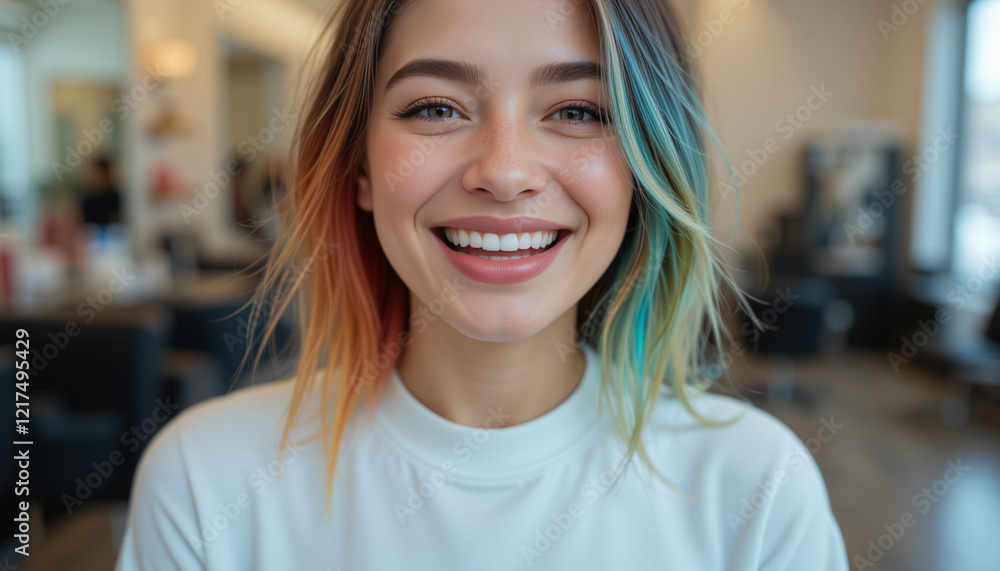 Professional hair coloring with vibrant and rich shades for a stylish and fresh look. Beauty salon Professional hair coloring with vibrant and rich shades for a stylish and fresh look. Beauty salon