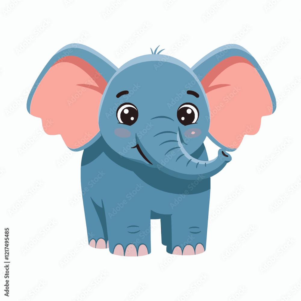 Fototapeta premium Cute cartoon elephant