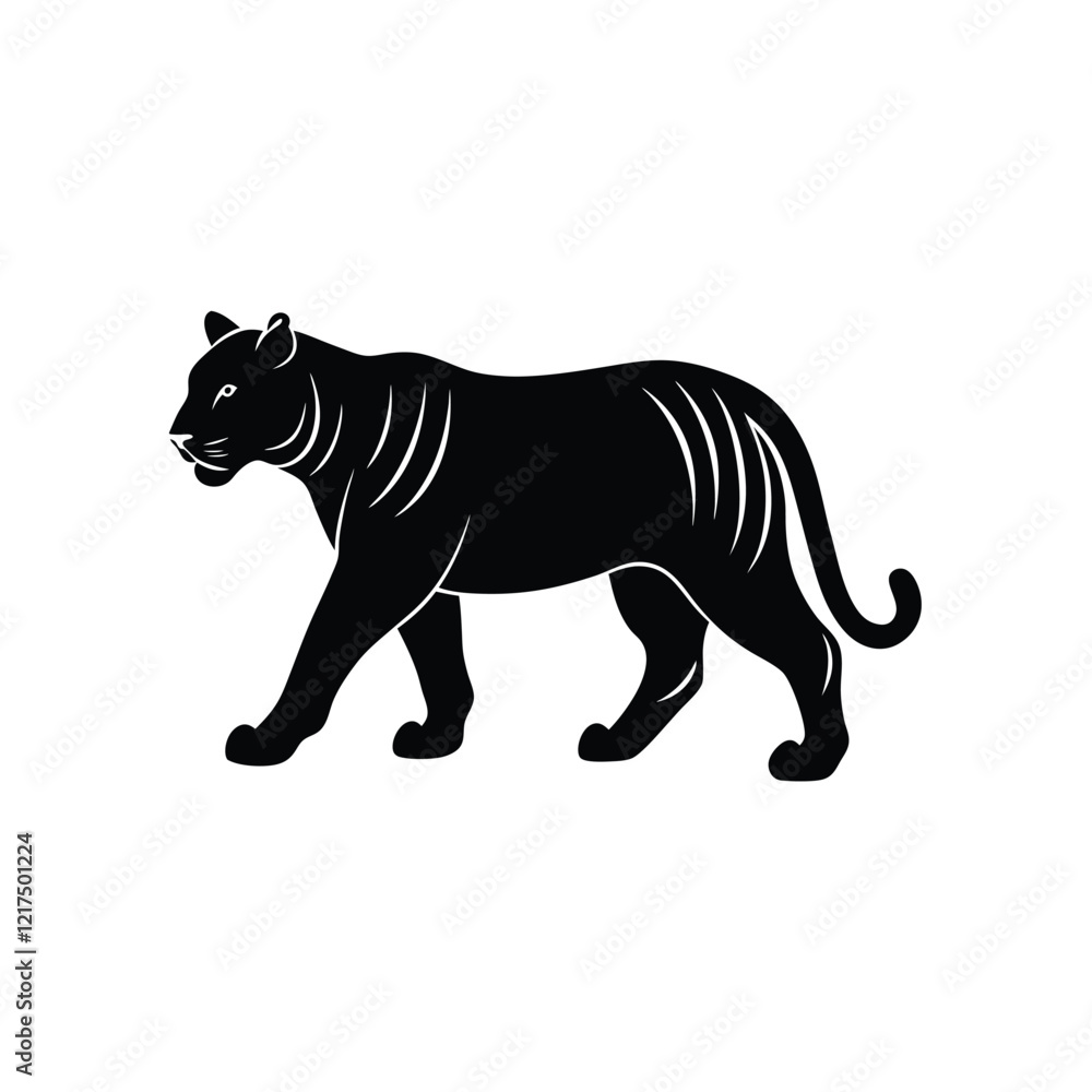 Obraz premium A tiger vector illustration
