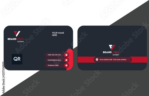 Simple and clean business card design, vector layout