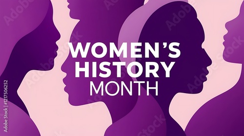 Women's history month person with word cloud