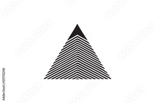  black and white simple Pyramid vector silhouette 