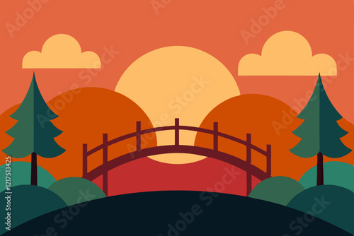 landscape with trees