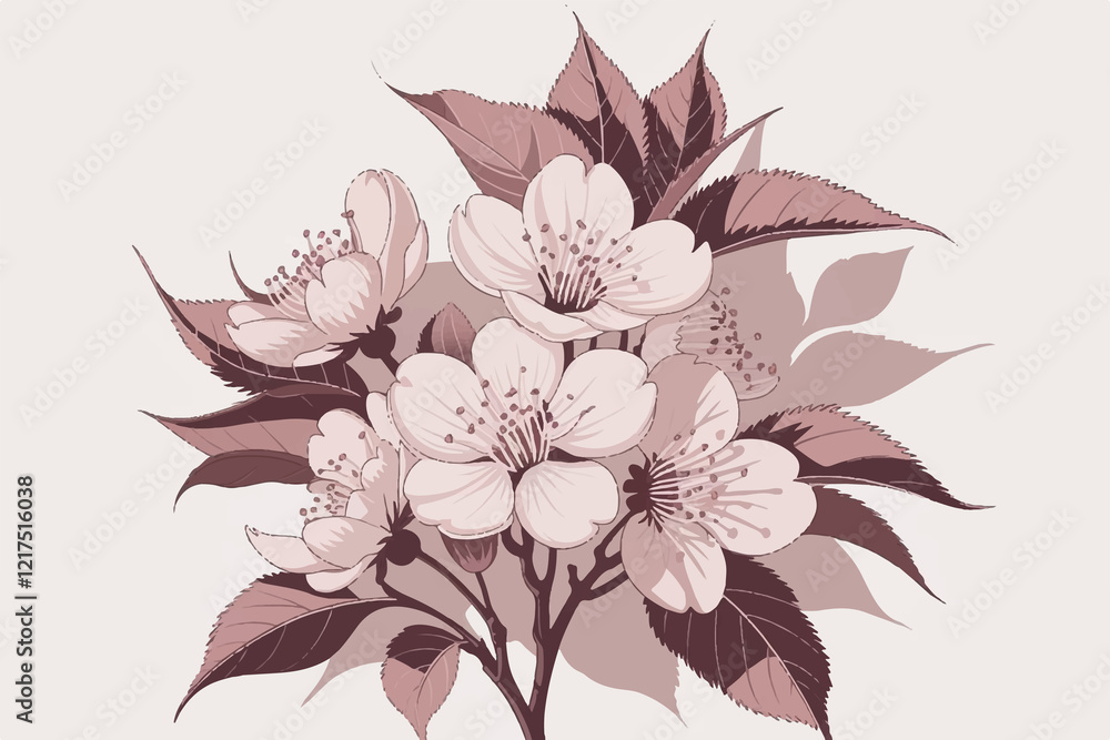 Fototapeta premium hand drawn flower