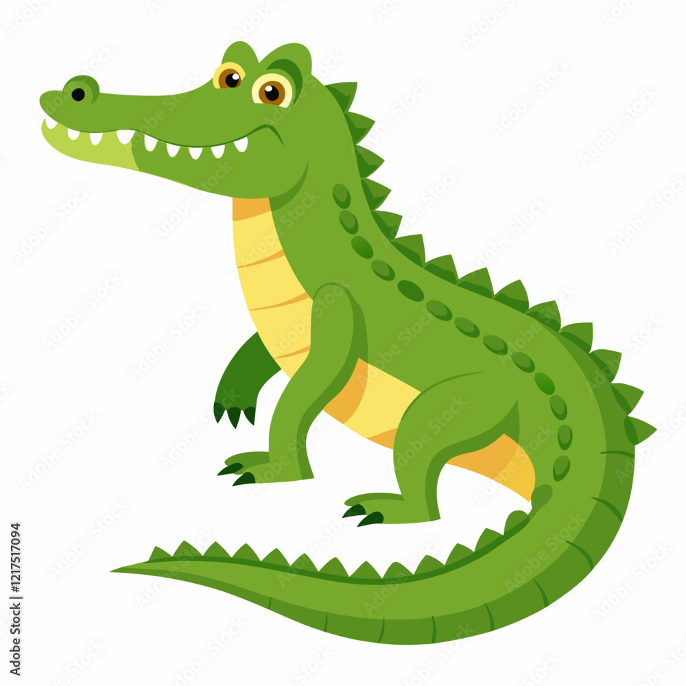 Fototapeta premium cartoon crocodile with a smile