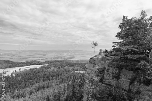 Fototapeta Naklejka Na Ścianę i Meble -  view of the Stołowe mountains in Poland