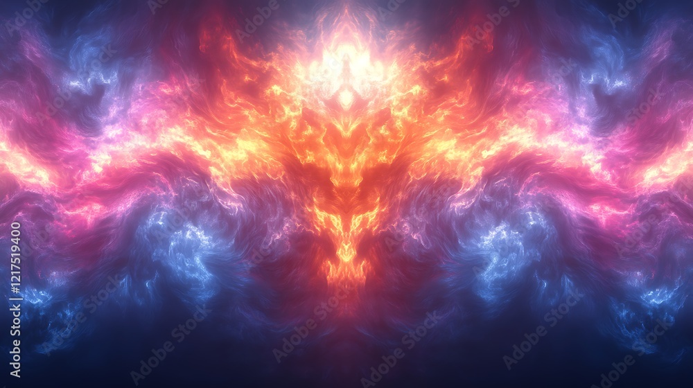 Fiery Abstract Nebula Cosmic Energy Display Fiery Abstract Nebula Cosmic Energy Display
