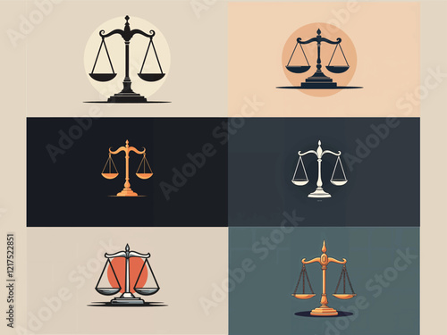 Vektor legal justice scale icon classic	