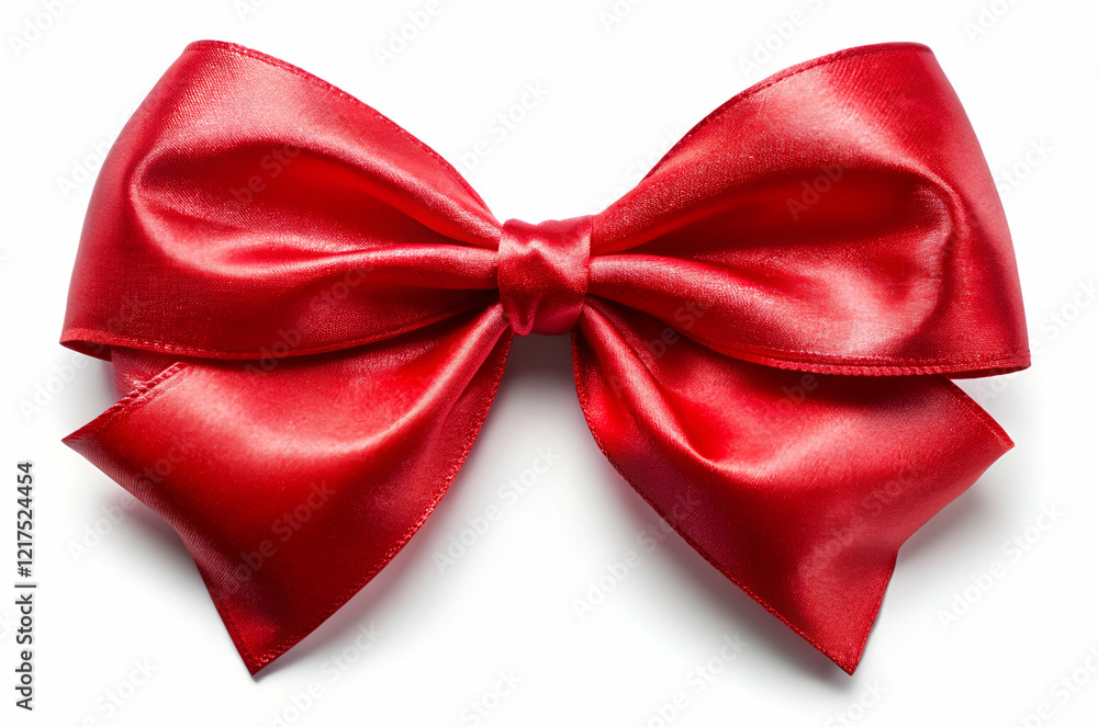 A vibrant red satin bow, elegantly tied, showcasing a smooth texture and a classic shape, perfect for decorations or gifts. A vibrant red satin bow, elegantly tied, showcasing a smooth texture and a classic shape, perfect for decorations or gifts.