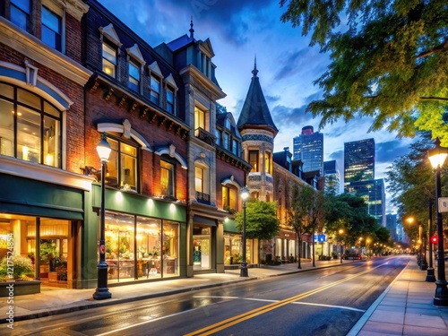 2010 Yorkville Avenue nightscape: vibrant Toronto cityscape and street life captured in evocative photography.