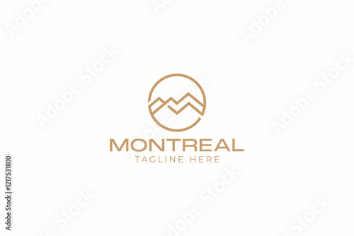 Abstract Financial Logo Letter M, Mountains, and Innovative Concept Design Brand Business