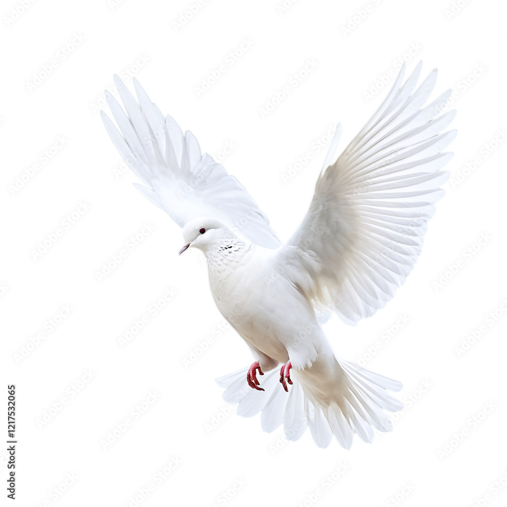 Obraz premium flying White Dove isolated on transparent background