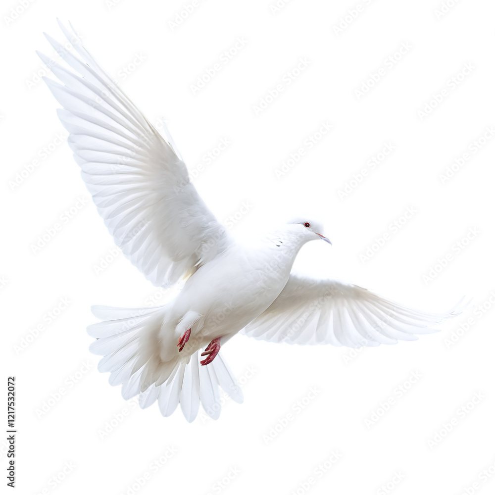 Fototapeta premium flying White Dove isolated on transparent background