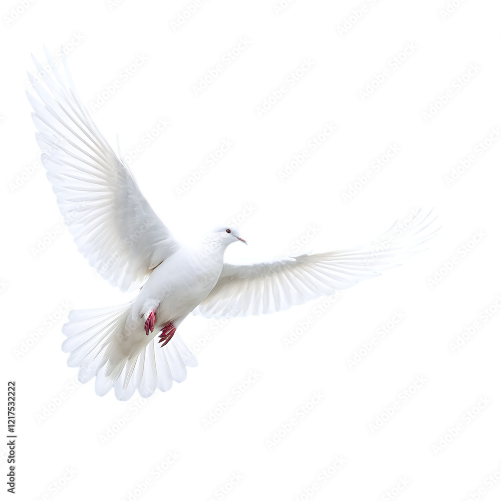 Obraz premium flying White Dove isolated on transparent background