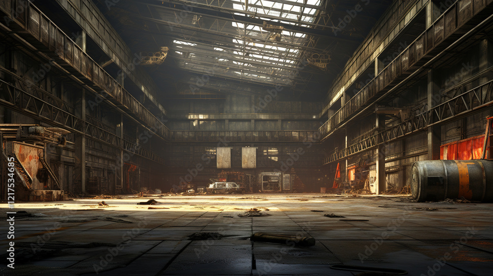 Abandoned Industrial Warehouse Interior Abandoned Industrial Warehouse Interior