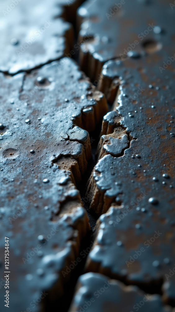 Close-up rusty metal with corrosion and bubbling paint. Close-up rusty metal with corrosion and bubbling paint.