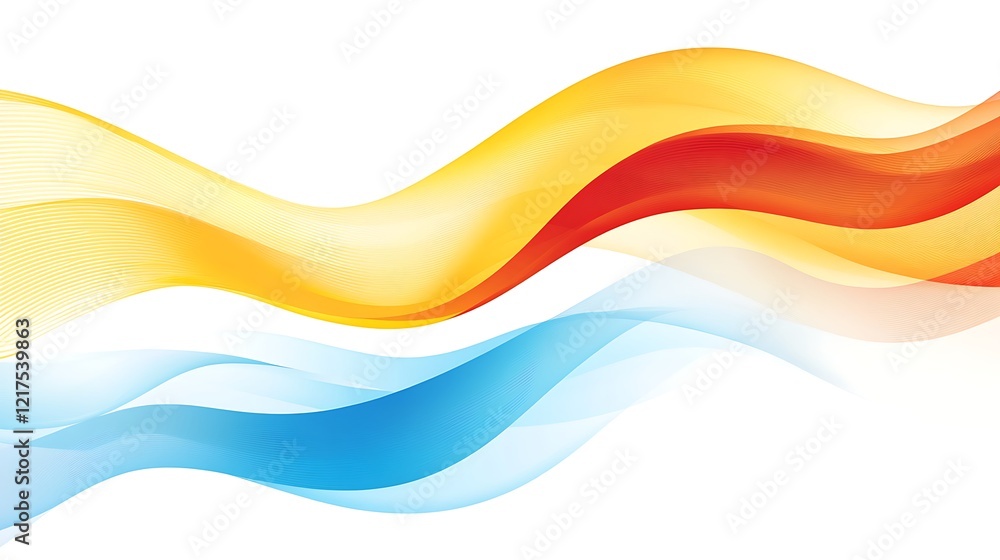 Abstract Colorful Waves Flowing Design Abstract Colorful Waves Flowing Design