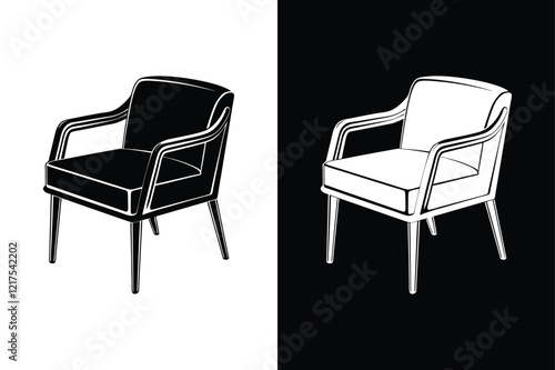 Brno chair icon vector on White Background ,Vector Art Illustration on white background.
