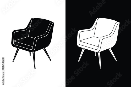 Brno chair icon vector on White Background ,Vector Art Illustration on white background.
