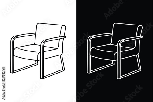 Brno chair icon vector on White Background ,Vector Art Illustration on white background.