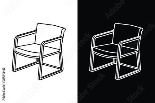 Brno chair icon vector on White Background ,Vector Art Illustration on white background.