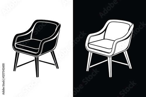 Brno chair icon vector on White Background ,Vector Art Illustration on white background.