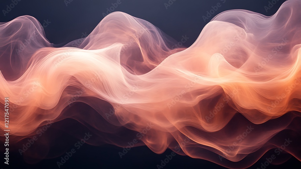 Fototapeta premium Abstract Orange and Brown Wavelike Forms