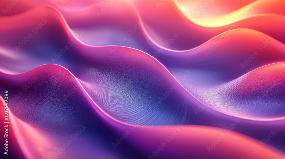 Obraz premium Flowing fluid shapes abstract textures digital art vibrant colors macro view dynamic design concepts
