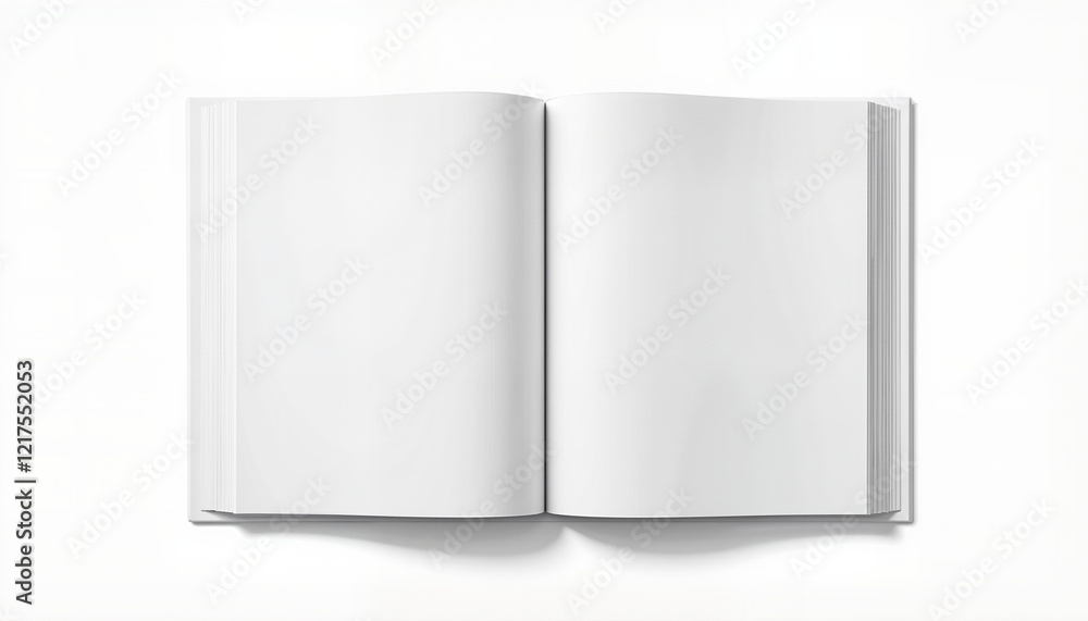 Isolated open book on white background, minimalist design concept Isolated open book on white background, minimalist design concept