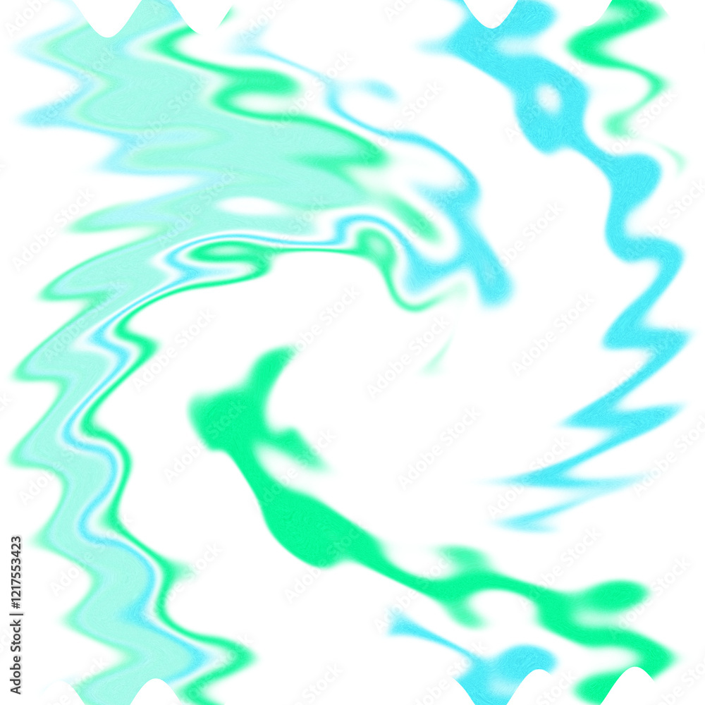 Fototapeta premium An abstract transparent psychedelic wavy spiral shape design element overlay.