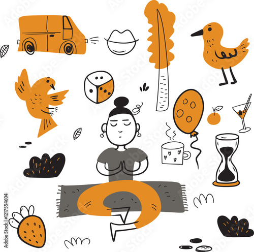 Hand drawing living characters.eps