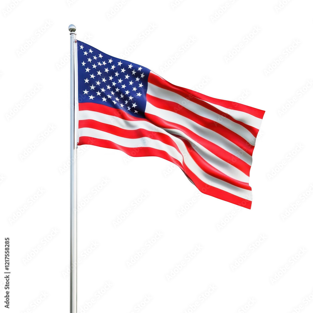 Fototapeta premium flag usa isolated on white