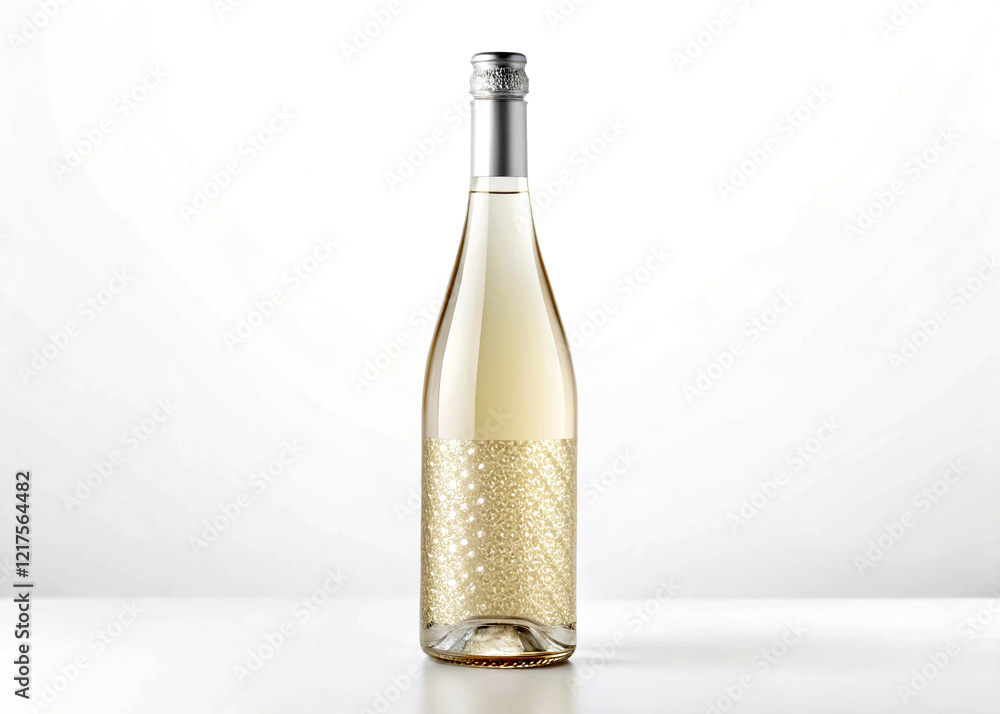 Fototapeta premium bottle of champagne with cork