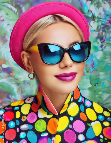 Wallpaper Mural A bright colorful lady Torontodigital.ca