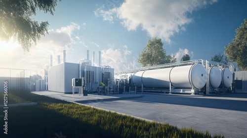 A hydrogen energy storage system featuring advanced compressed hydrogen tanks and modular designs for scalability and efficient energy use