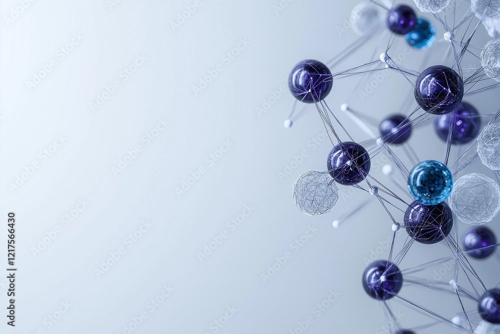 Obraz premium A close up of a bunch of small spheres, some of which are blue