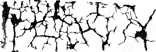 abstract cracked texture with organic, jagged lines. Perfect for creating grunge-inspired designs, backgrounds, or overlays. Transparent background for easy use.
