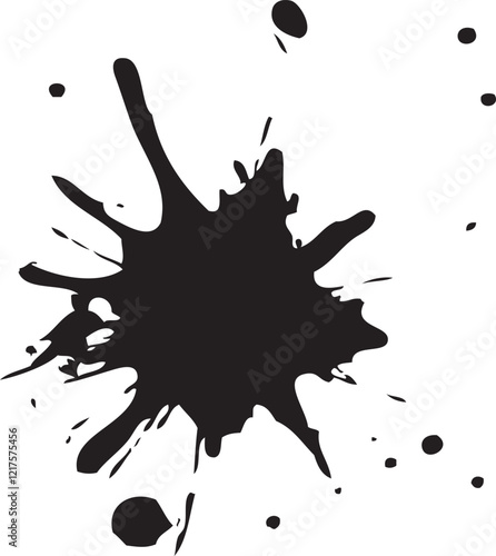  black paint splashes cut out	
