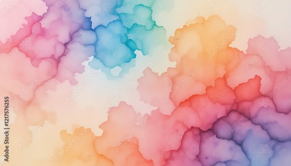 Fototapeta premium Abstract Pastel Watercolor Cloud Formation