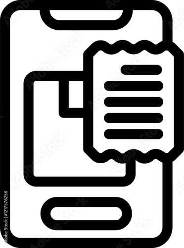 Digital receipt issued after completing an online transaction using a smartphone, confirming a successful purchase