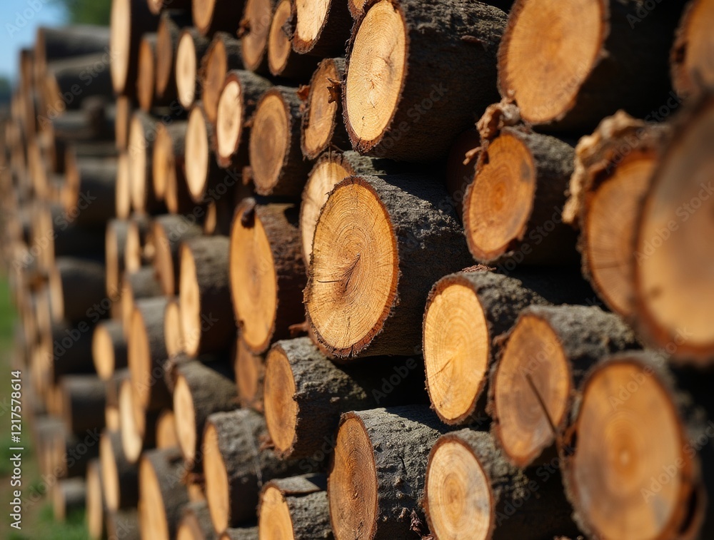 A close-up of neatly stacked firewood with rough bark and cut edges, illuminated by warm sunlight, creating a rustic and earthy outdoor atmosphere. A close-up of neatly stacked firewood with rough bark and cut edges, illuminated by warm sunlight, creating a rustic and earthy outdoor atmosphere.