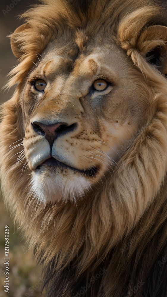 close up portrait of a lion close up portrait of a lion