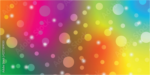 Colorful bokech, circles, abstract background bokeh effects in various colors  design. Vector illustration