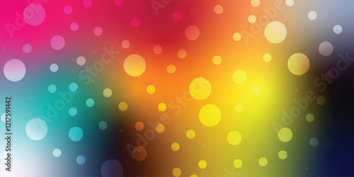Colorful bokech, circles, abstract background bokeh effects in various colors  design. Vector illustration